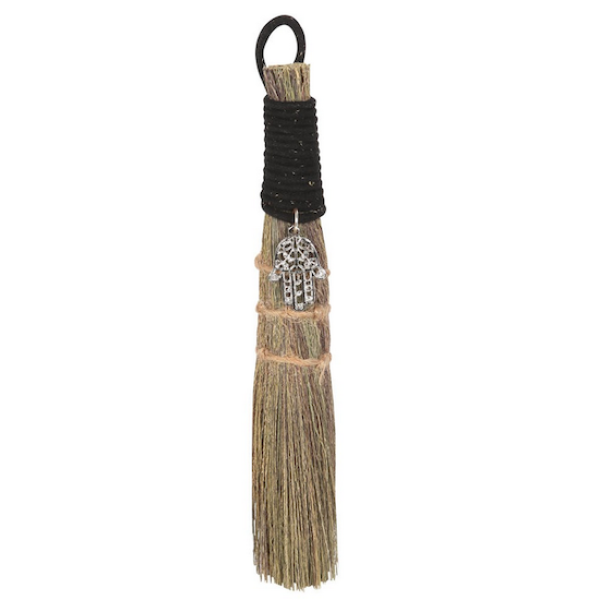 Besom with Hamsa Charm